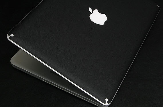SGP Laptop Cover Skin защитная пленка-наклейка для Unibody MacBook 13 (DeepBlack Leather) купить цена москва