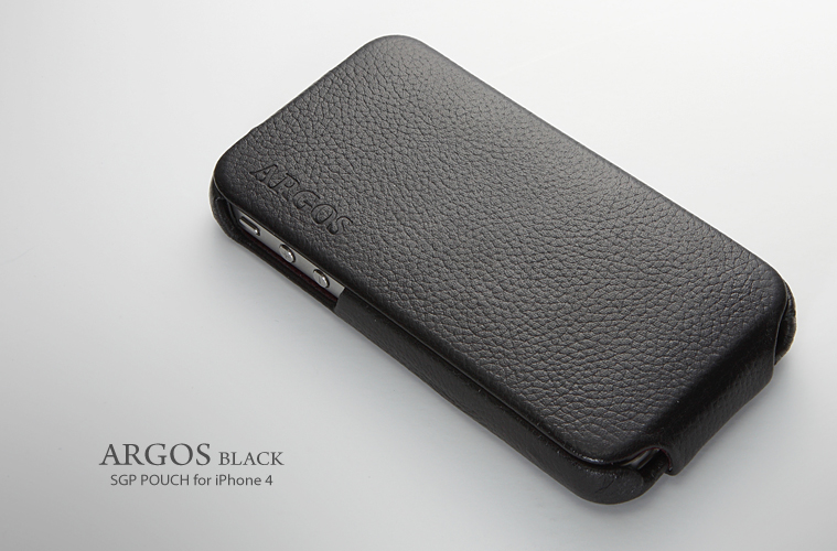 SGP Leather Case Argos Black чехол для iPhone 4 купить цена москва