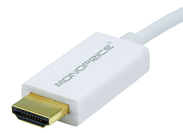 Monoprice 32AWG Mini DisplayPort to HDMI Cable white купить цена москва