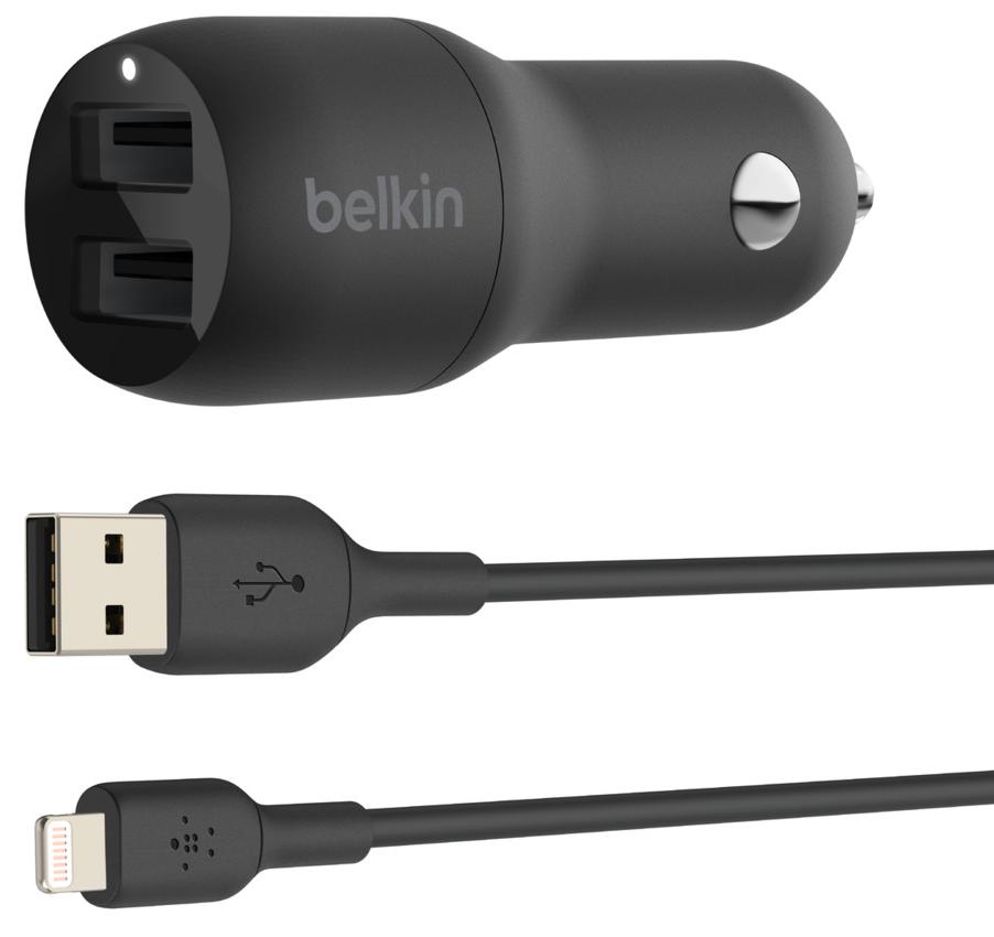 Автомобильное зарядное устройство Belkin Boost Charge Dual USB-A 24W CCD001bt1MBK (Black)
Автомобильное зарядное устройство Belkin Boost Charge Dual USB-A 24W CCD001bt1MBK (Black)
