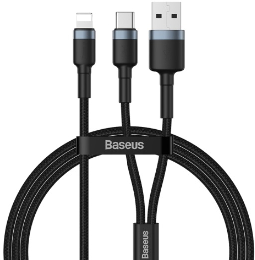 Кабель для iPod, iPhone, iPad Baseus Cafule (CATKLF-ELG1) USB-C/USB-A/Lightning 1.2m (Black/Grey)
Кабель для iPod, iPhone, iPad Baseus Cafule (CATKLF-ELG1) USB-C/USB-A/Lightning 1.2m (Black/Grey)