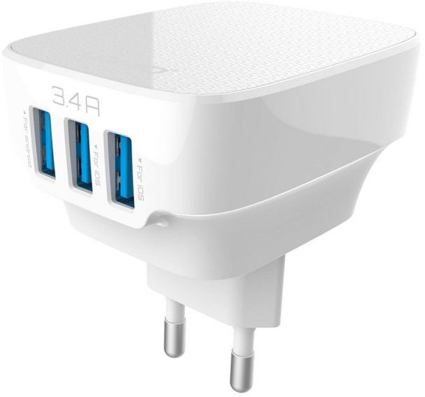 LDNIO 3 USB 3.4 A (DL-AC65) - сетевое зарядное устройство (White)