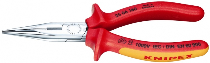 Knipex KN-2506160 - длинногубцы с резцом Knipex KN-2506160 - длинногубцы с резцомЭлектромонтажные инструменты<br>Длинногубцы с резцом<br>