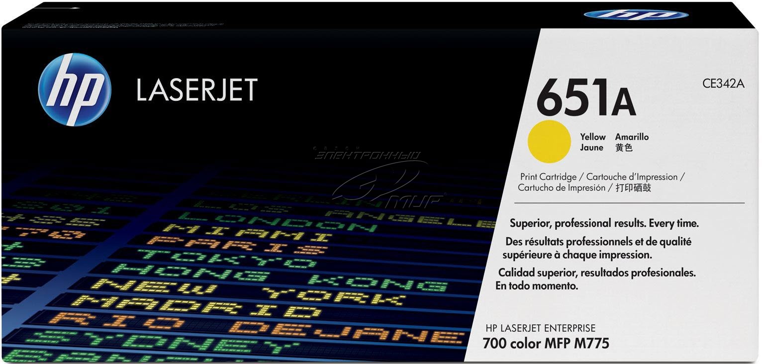 HP 651A (CE342A) - картридж для принтера картридж HP LaserJet (Yellow) HP 651A (CE342A) - картридж для принтера картридж HP LaserJet (Yellow)Картриджи и тонеры<br>Картридж для принтера<br>