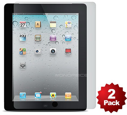 Monoprice Screen Protector 2-Pack w/ Cleaning (9501) - защитная пленка для iPad 2/iPad 3/Pad 4 (Tran