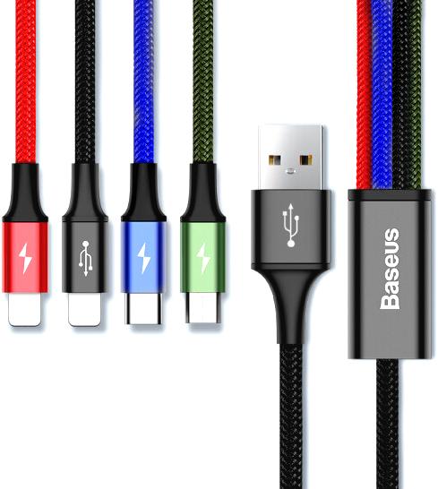 Кабель для iPod, iPhone, iPad Baseus 4-in-1 Output USB (CA1T4-A01) для IPhone/Android (Black)
Кабель для iPod, iPhone, iPad Baseus 4-in-1 Output USB (CA1T4-A01) для IPhone/Android (Black)