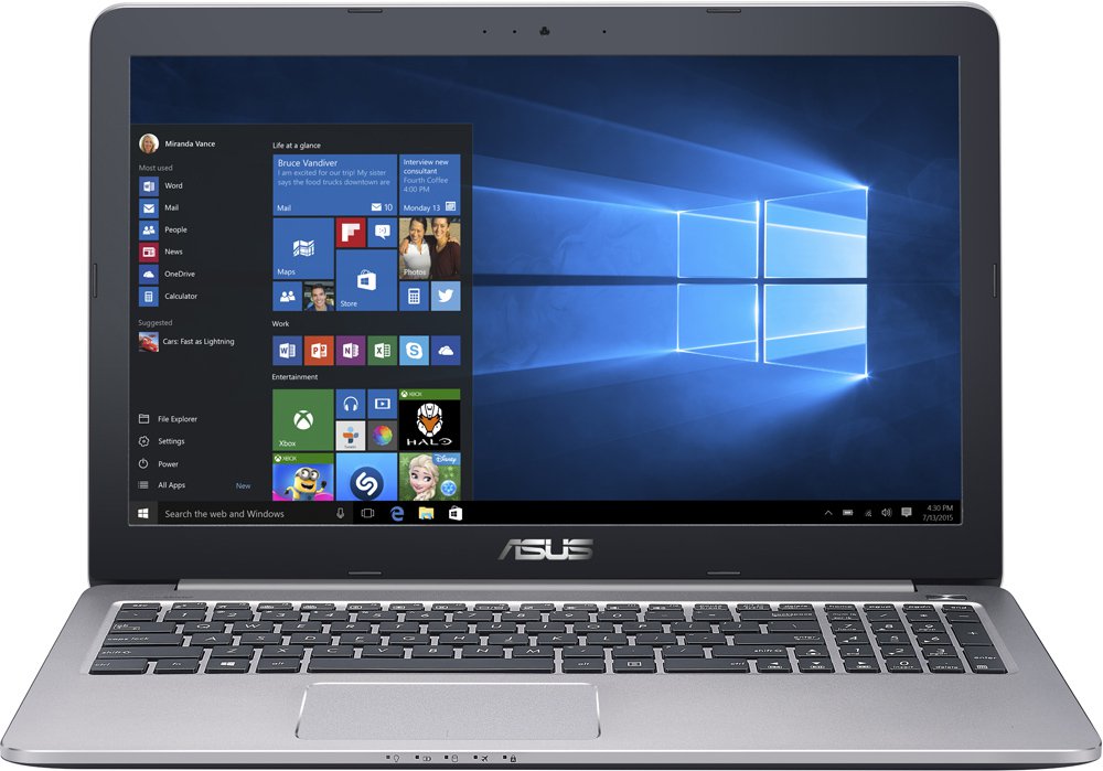 Ноутбук Asus K501UX-DM201T BTS 15.6'', Intel Core i5 6200U 2.3Ghz, 8Gb, 1Tb HDD (90NB0A62-M03360) ноутбук asus w419w419ld4210 i5i7