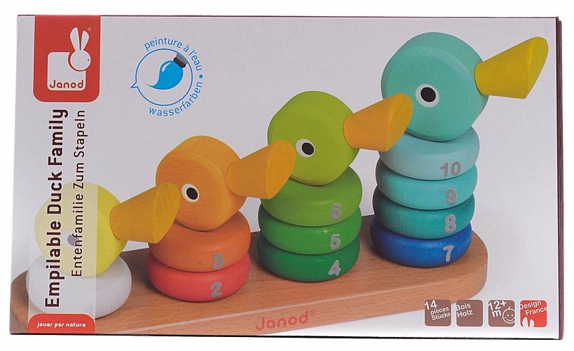 Janod Утята (J08212) - набор пирамидок (Multicolor) Janod Утята (J08212) - набор пирамидок (Multicolor)Развивающие игрушки<br>Набор пирамидок<br>