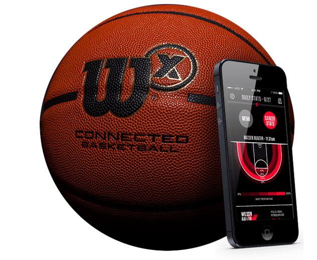 Wilson X Connected Smart Basketball - баскетбольный мяч с отслеживанием бросков (Orange)