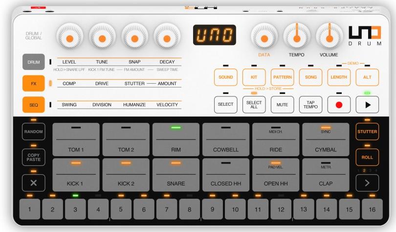 Портативная аналоговая драм-машина IK Multimedia UNO Drum IP-UNO-DRUM-IN (White/Black), UNO Drum
Портативная аналоговая драм-машина IK Multimedia UNO Drum IP-UNO-DRUM-IN (White/Black), UNO Drum