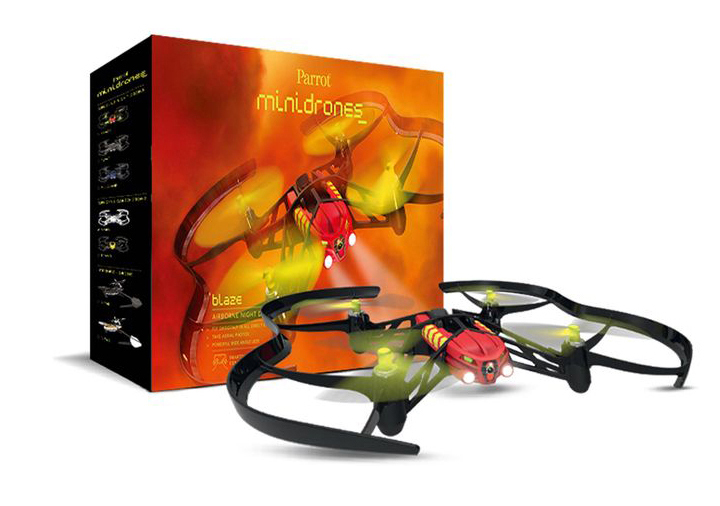 parrot drone airborne night blaze