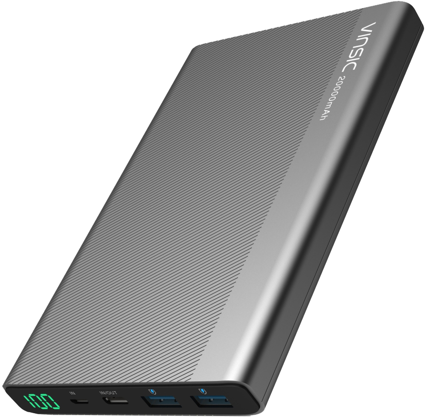 Vinsic External Battery 20000mAh (VSPB304) - внешний аккумулятор (Grey)