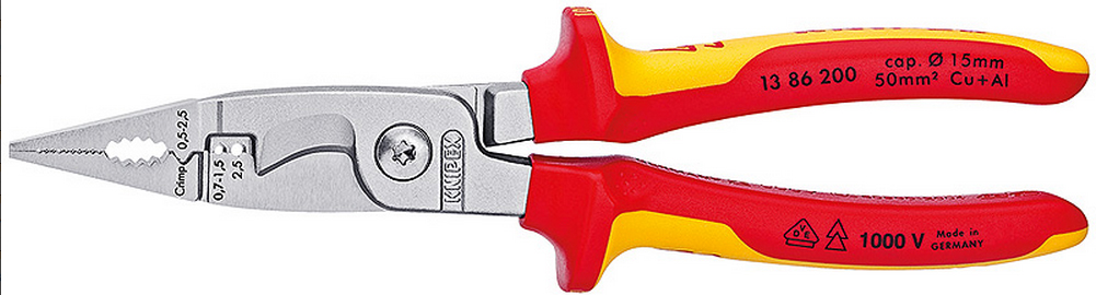 Knipex KN-1386200 - плоскогубцы универсальные Knipex KN-1386200 - плоскогубцы универсальныеСлесарные инструменты<br>Плоскогубцы универсальные<br>