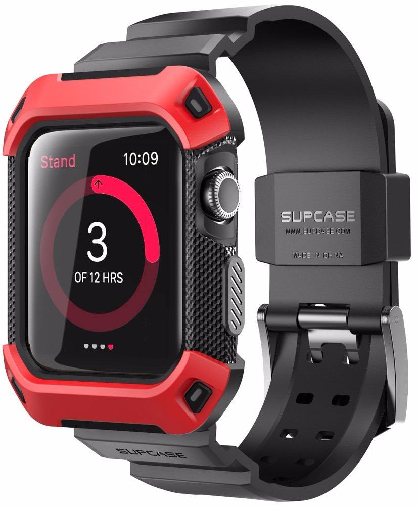 Supcase Protective Case - чехол-ремешок для Apple Watch 42mm (Red)