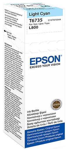 Epson T6735 (C13T67354A) - чернила для принтеров Epson L1800, L800 (Light cyan) Epson T6735 (C13T67354A) - чернила для принтеров Epson L1800, L800 (Light cyan)Картриджи и тонеры<br>Чернила<br>