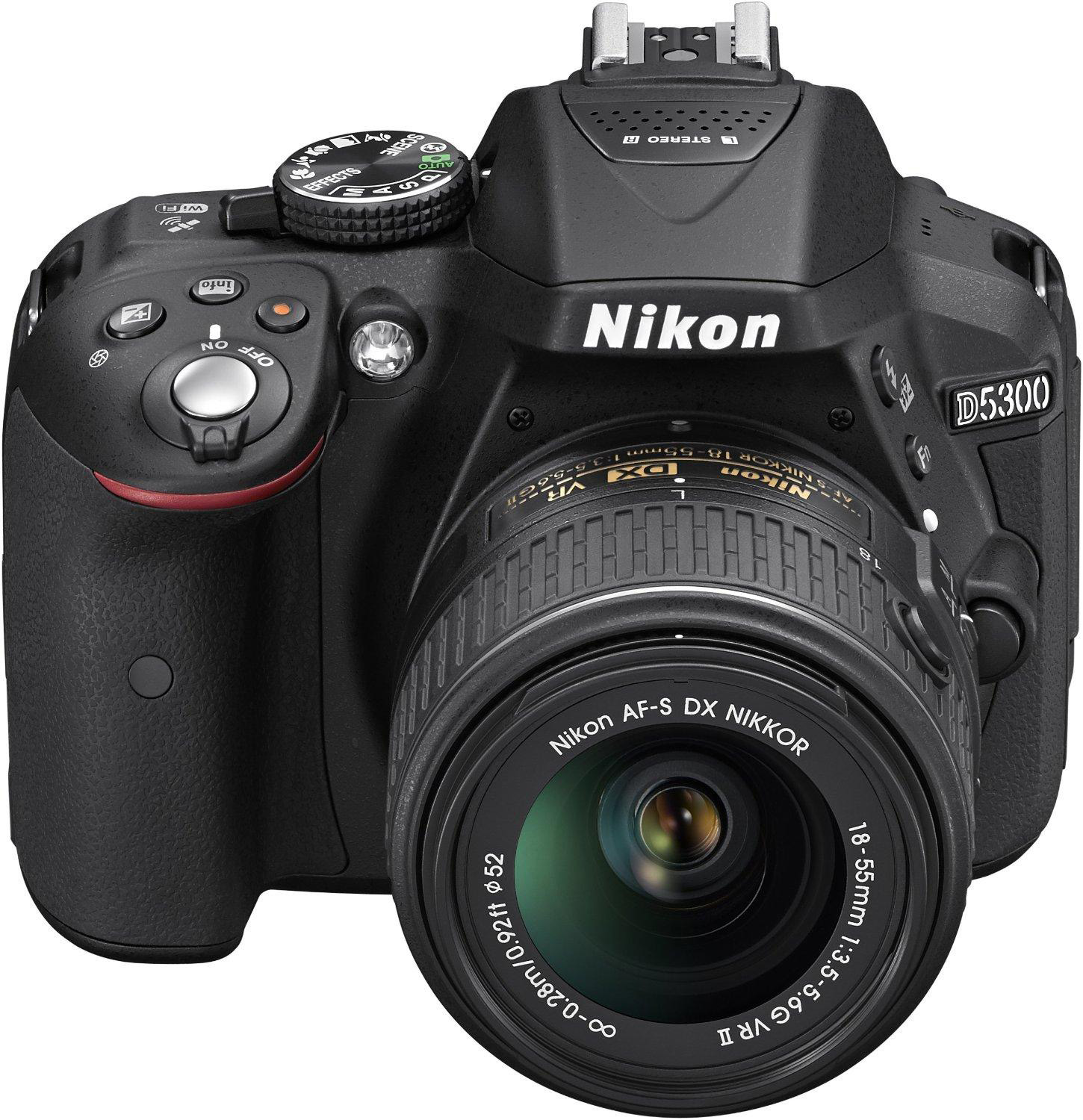 Фотоаппарат Nikon D5300 Kit (D5300 Body Black + 18-55 VR II Black) Фотоаппарат Nikon D5300 Kit (D5300 Body Black + 18-55 VR II Black)Зеркальные фотоаппараты<br>Фотоаппарат<br>