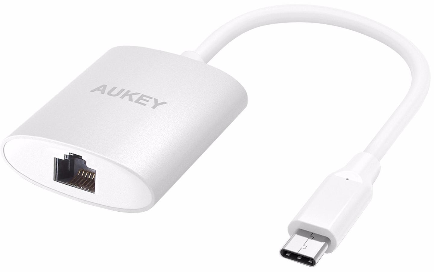 Aukey USB-C to Ethernet - адаптер (White)