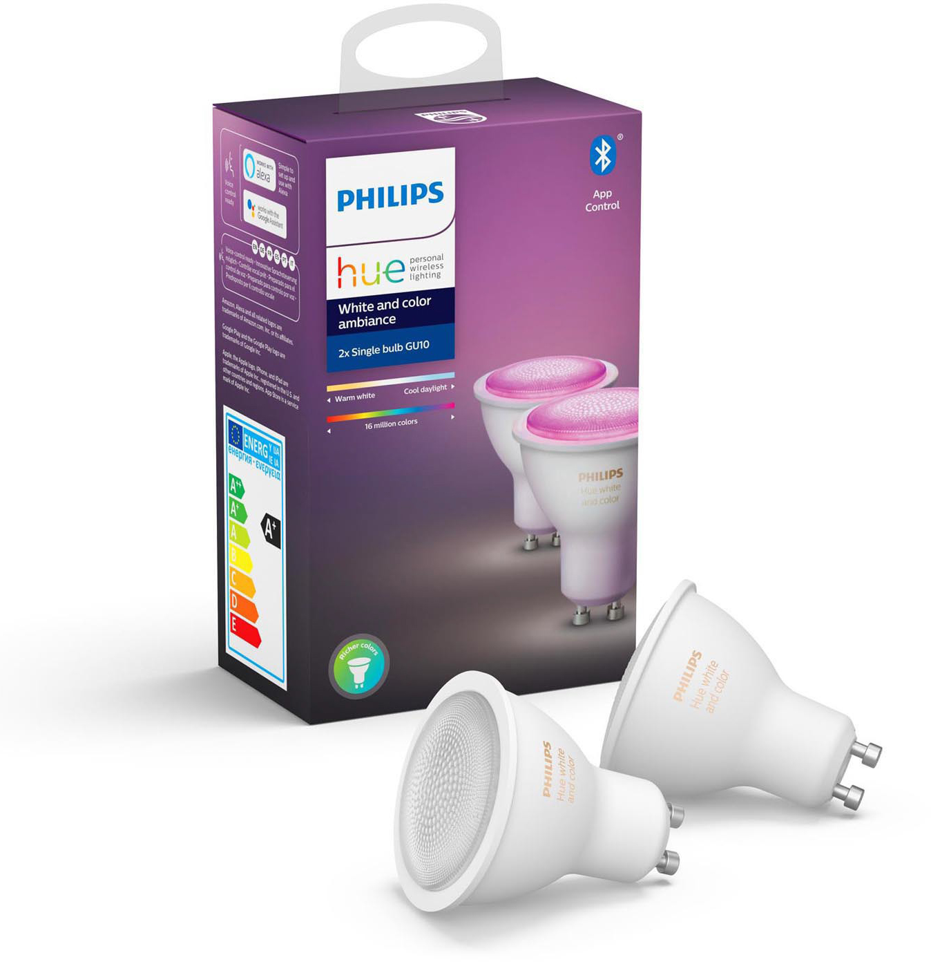 Умные светодиодные лампы Philips Hue White and Color Ambiance Bluetooth GU10 2 шт (8718699629250)
Умные светодиодные лампы Philips Hue White and Color Ambiance Bluetooth GU10 2 шт (8718699629250)