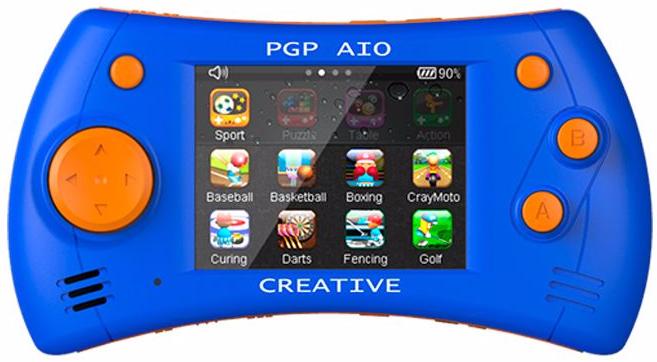 PGP AIO Creative 32 bit (MGS11-B) - портативная игровая приставка (Blue/Orange) PGP AIO Creative 32 bit (MGS11-B) - портативная игровая приставка (Blue/Orange)Игровые приставки Dendy<br>Портативная игровая приставка<br>