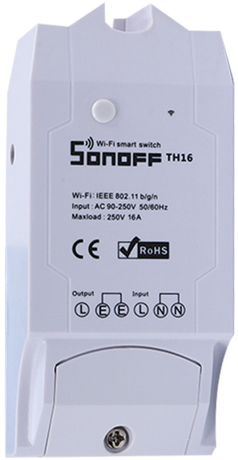 Sonoff TH16A без датчика - Wi-Fi-реле (White)