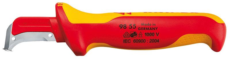 Knipex KN-9855 - нож для снятия изоляции (Red) Knipex KN-9855 - нож для снятия изоляции (Red)Электромонтажные инструменты<br>Нож<br>
