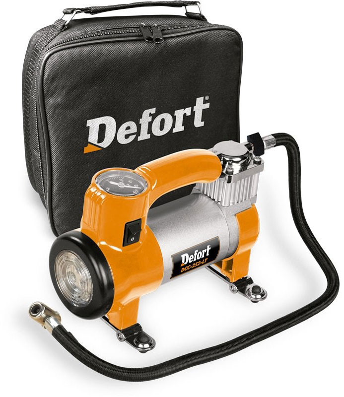 Defort DCC-252-Lt (93728335) - автомобильный компрессор (Orange) Defort DCC-252-Lt (93728335) - автомобильный компрессор (Orange)Автомобильные компрессоры<br>Автомобильный компрессор<br>