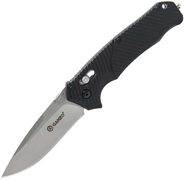 Ganzo G716 - нож складной полусеррейтор (Black) ganzo арт g202b