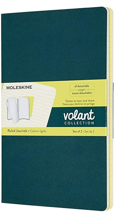 Набор Moleskine Volant Large (QP721K31M20) 2 блокнота в линейку (Pine Green/Lemon Yellow)
Набор Moleskine Volant Large (QP721K31M20) 2 блокнота в линейку (Pine Green/Lemon Yellow)