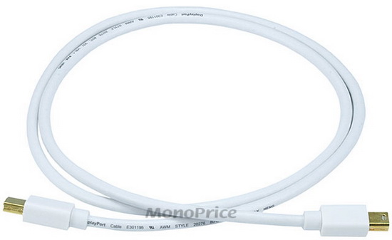 Monoprice 32AWG Mini DisplayPort Cable 3ft (White)