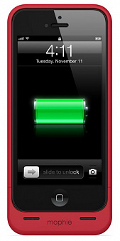 Mophie Juice Pack Helium 1500mAh – дополнительный аккумулятор для iPhone 5/5S/SE (Red)