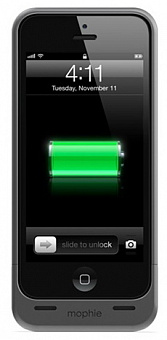 Mophie Juice Pack Helium (JPH-IS5-MBLK) 1500mAh – чехол-аккумулятор для iPhone 5/5S/SE (Metallic Black)