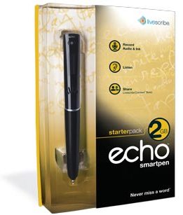Livescribe 2GB Echo Smartpen Starter Pack - цифровая ручка и блокнот купить в интернет-магазине icover