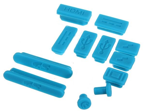 Заглушки портов i-Blason Anti Dust Cup 12psc для MacBook Pro Retina/Macbook Air (Blue) купить в интернет-магазине icover