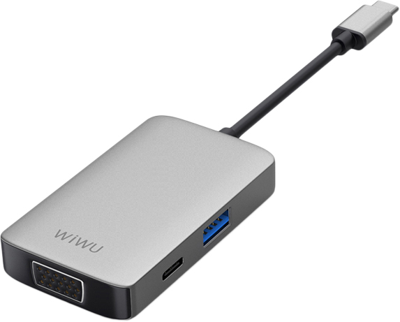 USB-концентратор Wiwu Alpha 5-in-1 513HVP (Silver) купить в интернет-магазине icover