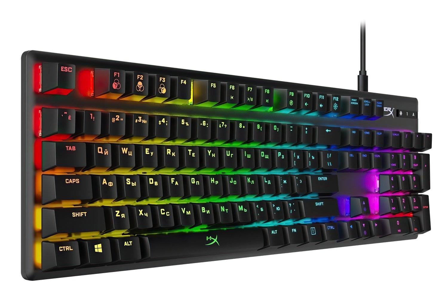 Подсветка клавиатуры хайпер икс. Клавиатура HYPERX Alloy.