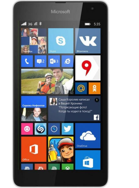 Смартфон Microsoft Lumia 535 Dual Sim (White) купить в интернет-магазине icover