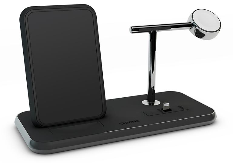

Беспроводное зарядное устройство Zens Stand+Dock+Watch Wireless Charger (Black), Stand+Dock+Watch Wireless Charger
