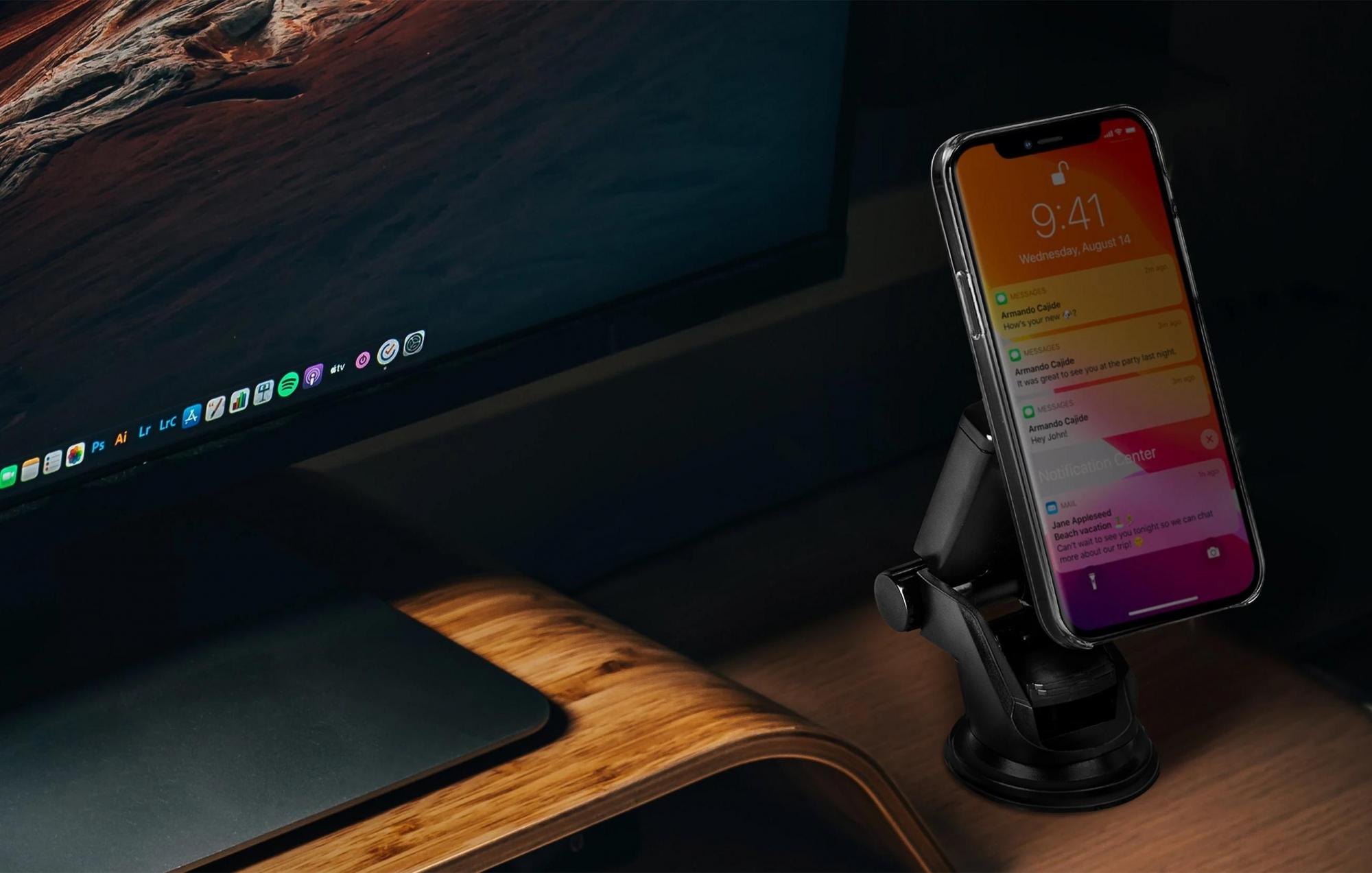 Автодержатель EnergEA MagDisc Drive (MAGD-DRV-GUN) для iPhone 12 (Gunmetal) купить в интернет-магазине icover