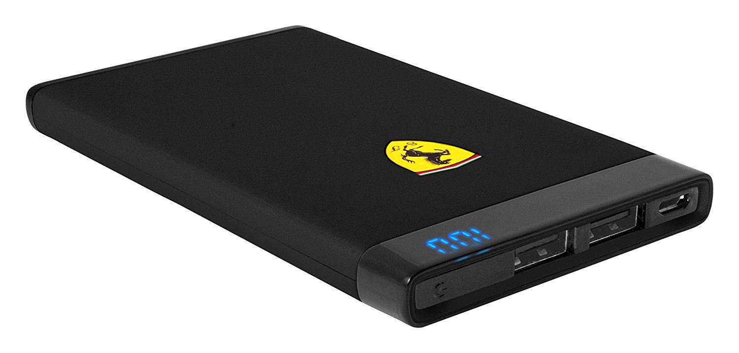 Ferrari Portable Charger 12000mAh (FEPBI812BK) - внешний аккумулятор (Rubber Black) купить в интернет-магазине icover