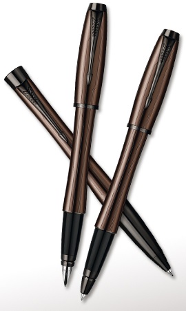 Шариковая ручка Parker Urban Premium Ballpoint M с синими чернилами (Metallic Brown) купить в интернет-магазине icover