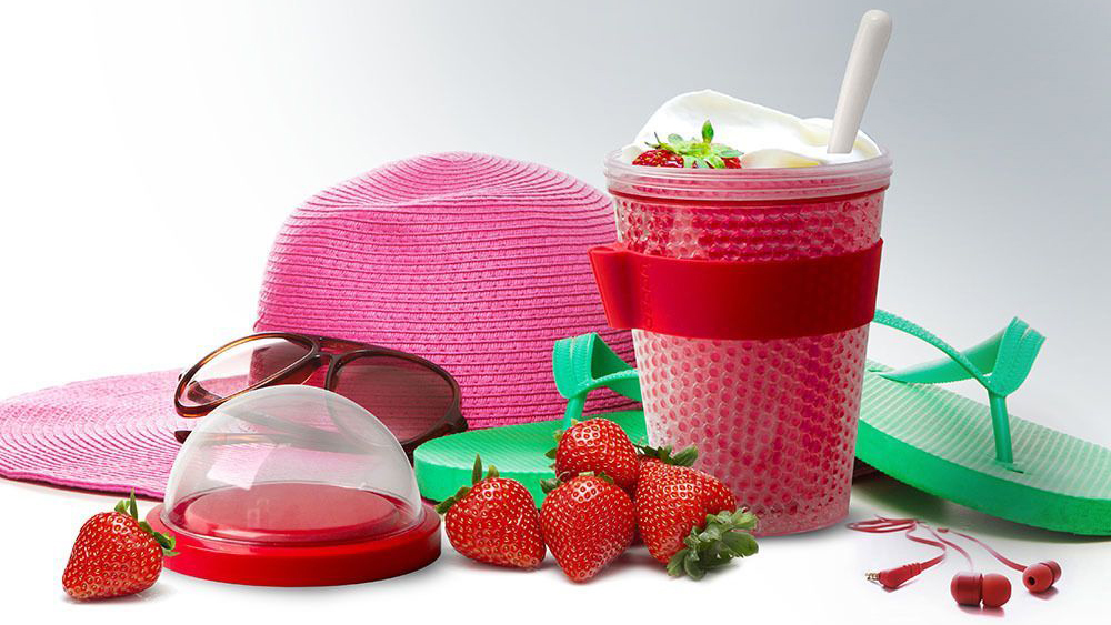 Asobu Chill yo 2 go 0.38 л - контейнер для йогурта и десертов (Purple) купить в интернет-магазине icover