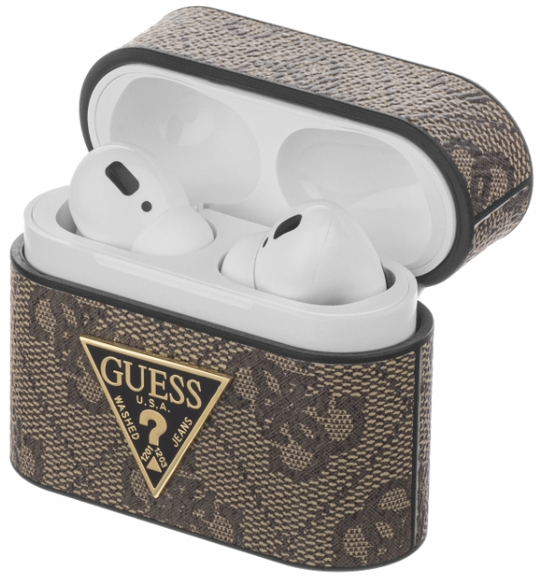 Чехол Guess CG Mobile (GUACAPVSATML4GB) для AirPods Pro (Brown) купить в интернет-магазине icover
