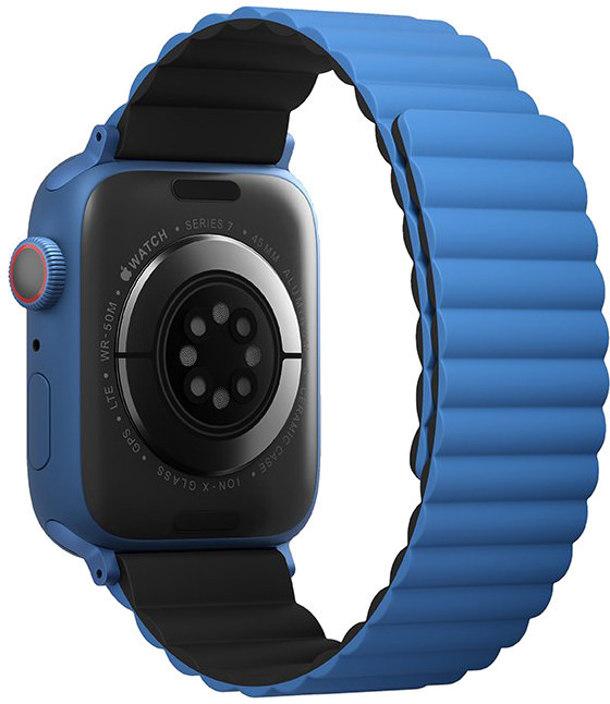 Ремешок Uniq Revix reversible Magnetic (45MM-REVBLUBLK) для Apple Watch 42/44/45 mm (Blue/Black) купить в интернет-магазине icover