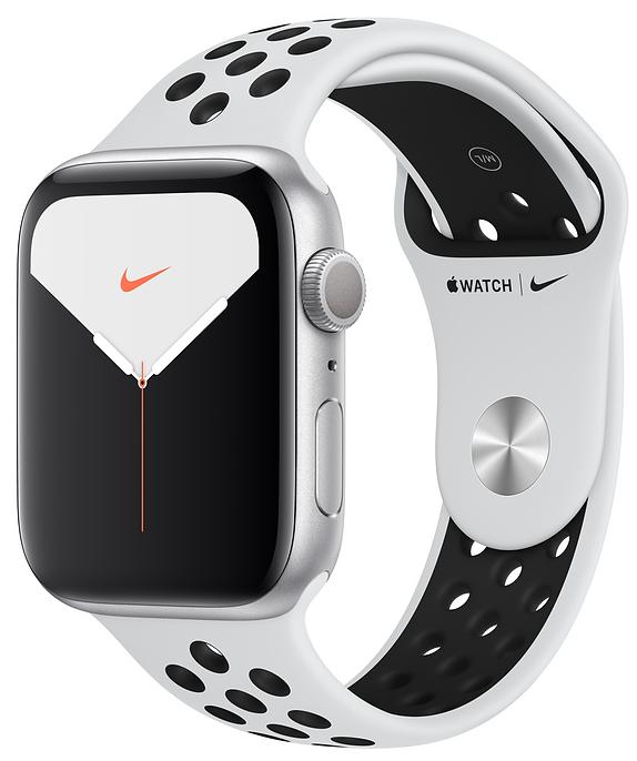 Ремешок Apple Nike Sport (MX8F2) для Apple Watch Series SE/6/2/3/4/5 44 mm (Pure Platinum/Black) купить в интернет-магазине icover