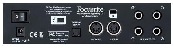Внешняя студийная звуковая карта Focusrite Clarett 2Pre Thunderbolt (A058576) купить в интернет-магазине icover
