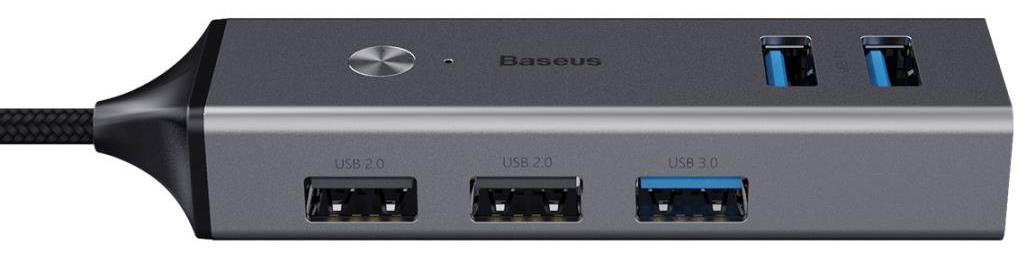 USB-концентратор Baseus Cube (CAHUB-D), разъемов: 5 (Dark Grey) купить в интернет-магазине icover