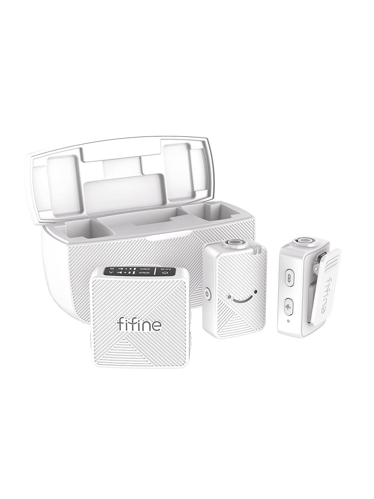 Беспроводной микрофон Fifine M9 Dual (White) купить в интернет-магазине icover