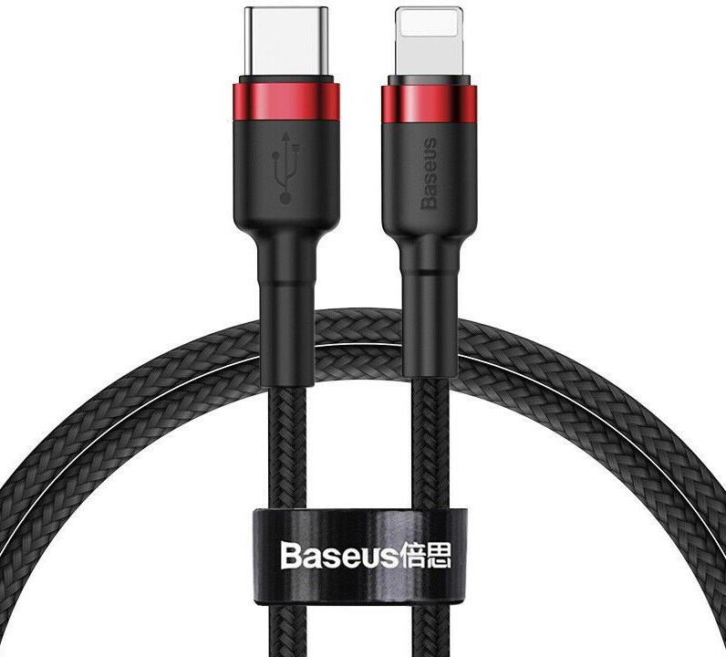 

Кабель Baseus Cafule (CATLKLF-91) USB-C/Lightning 1m (Red/Black)