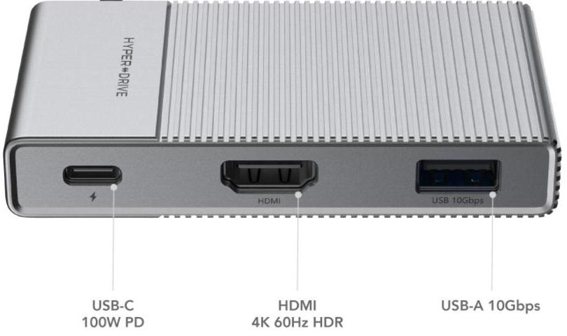 USB-хаб HyperDrive GEN2 USB-C 6-in-1 (Silver) купить в интернет-магазине icover