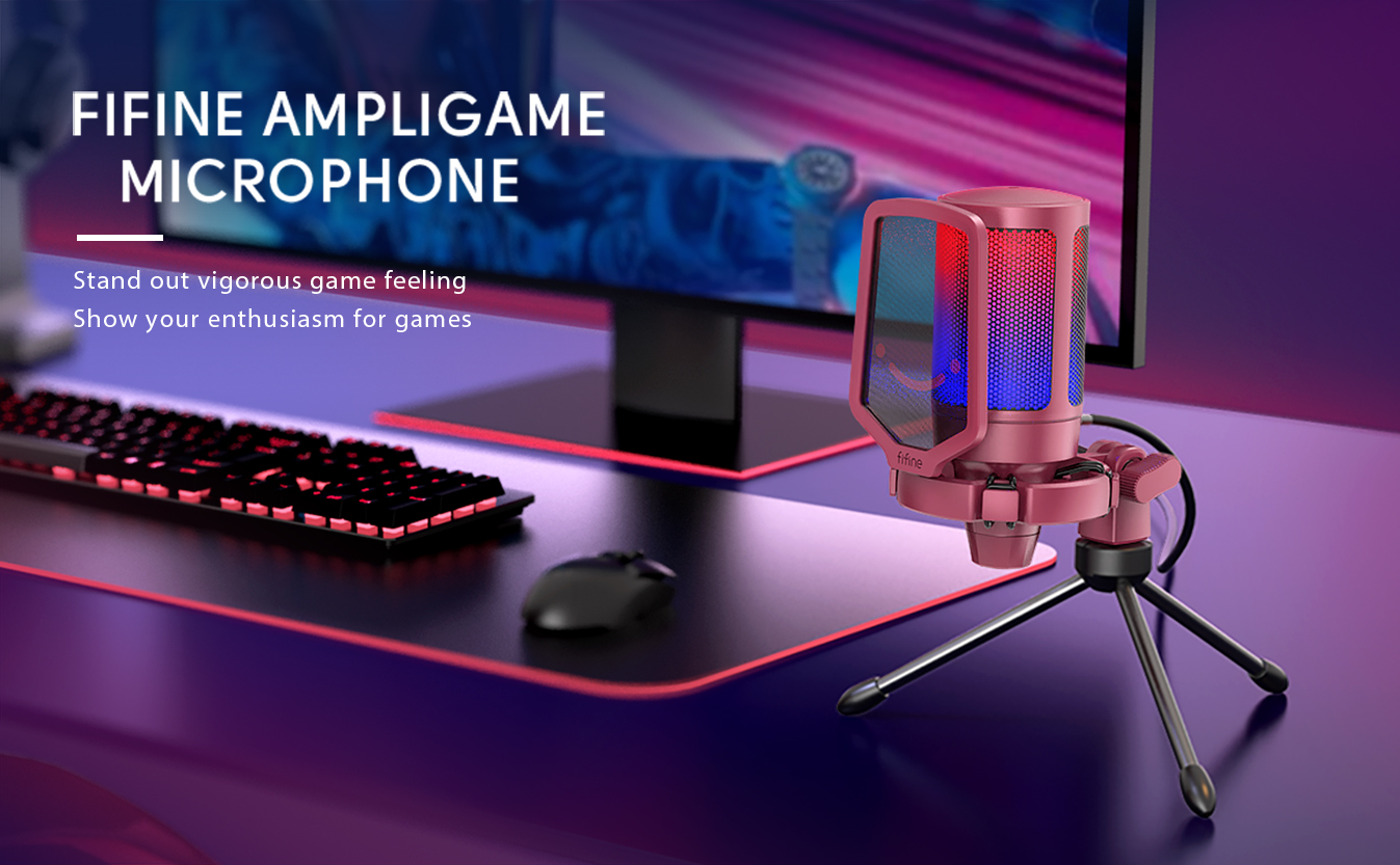 Fifine ampligame usb. Микрофон Fifine ampligame a6. Микрофон Fifine ampligame a6 черный. Конденсаторный USB-микрофон Fifine ampligame a6v (Red). Микрофон РГБ Fifine.